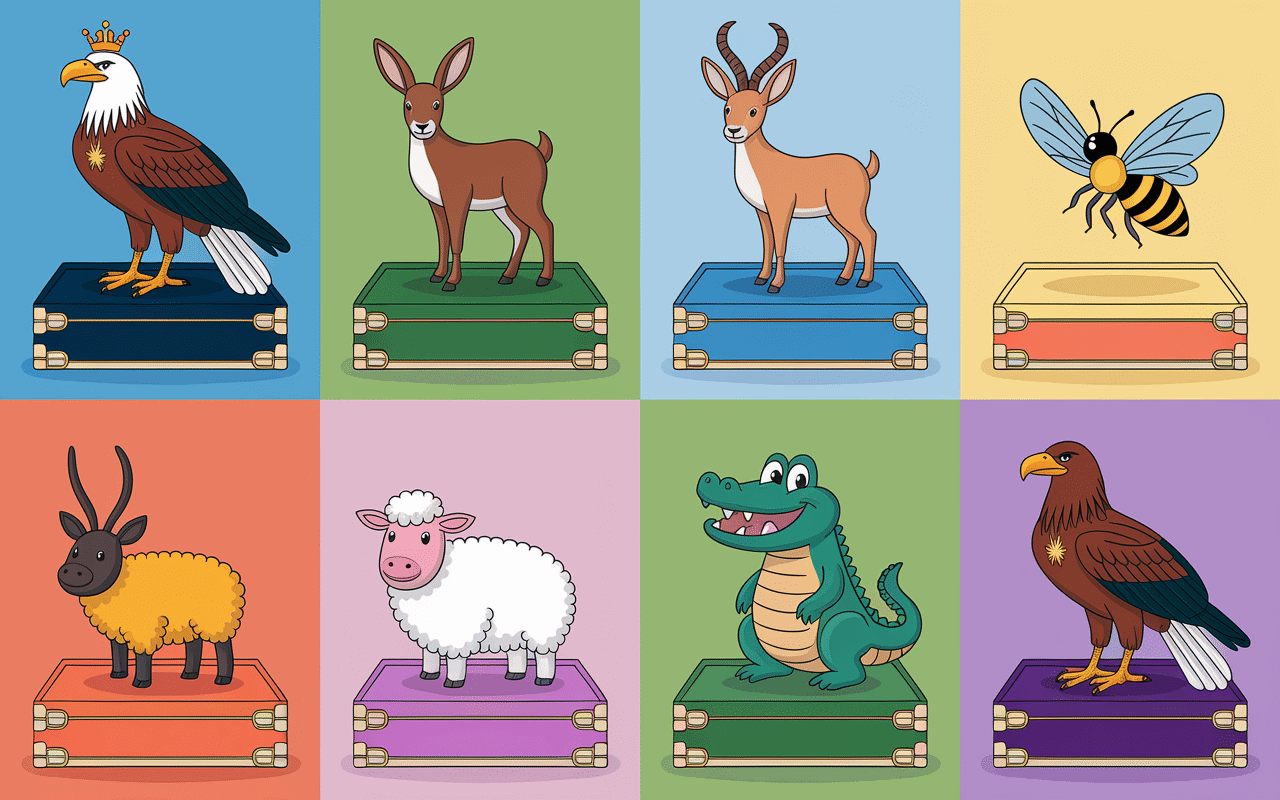 illustration animaux en a populaires aigle ane antilope araignee abeille agneau alligator autruche