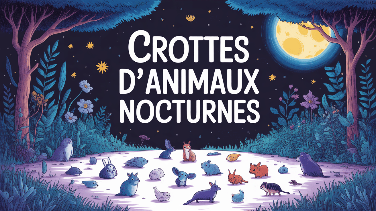 illustration jardin nocturne crottes d animaux nocturnes