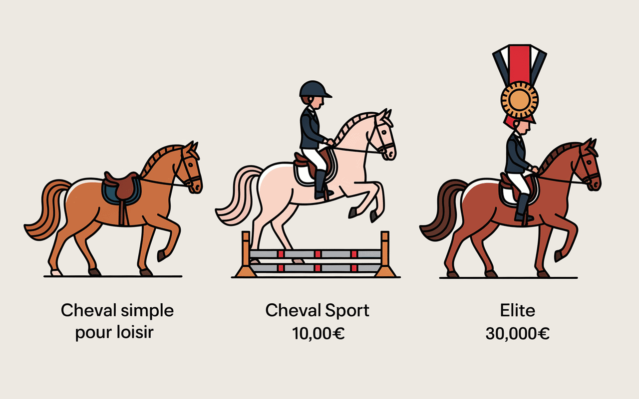 trois chevaux niveaux prix loisir sport elite