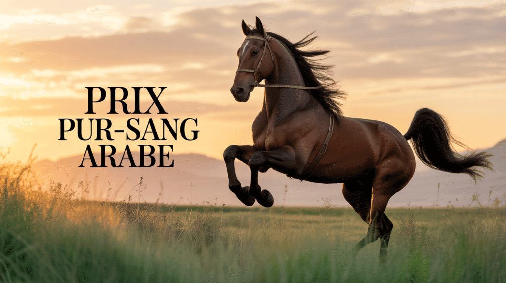 cheval pur sang arabe bai galop pre paisible