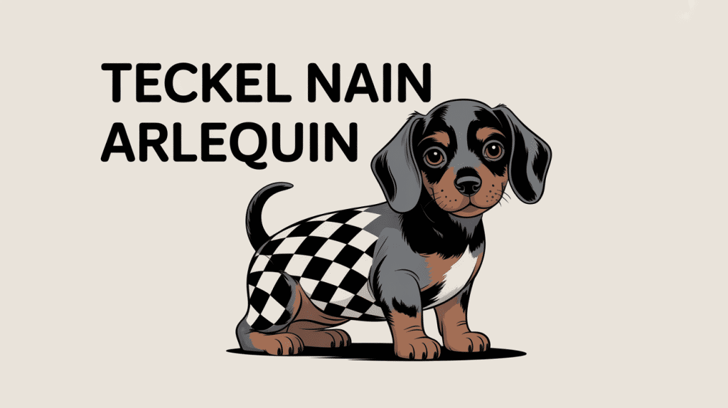 teckel nain arlequin gris noir tacheté