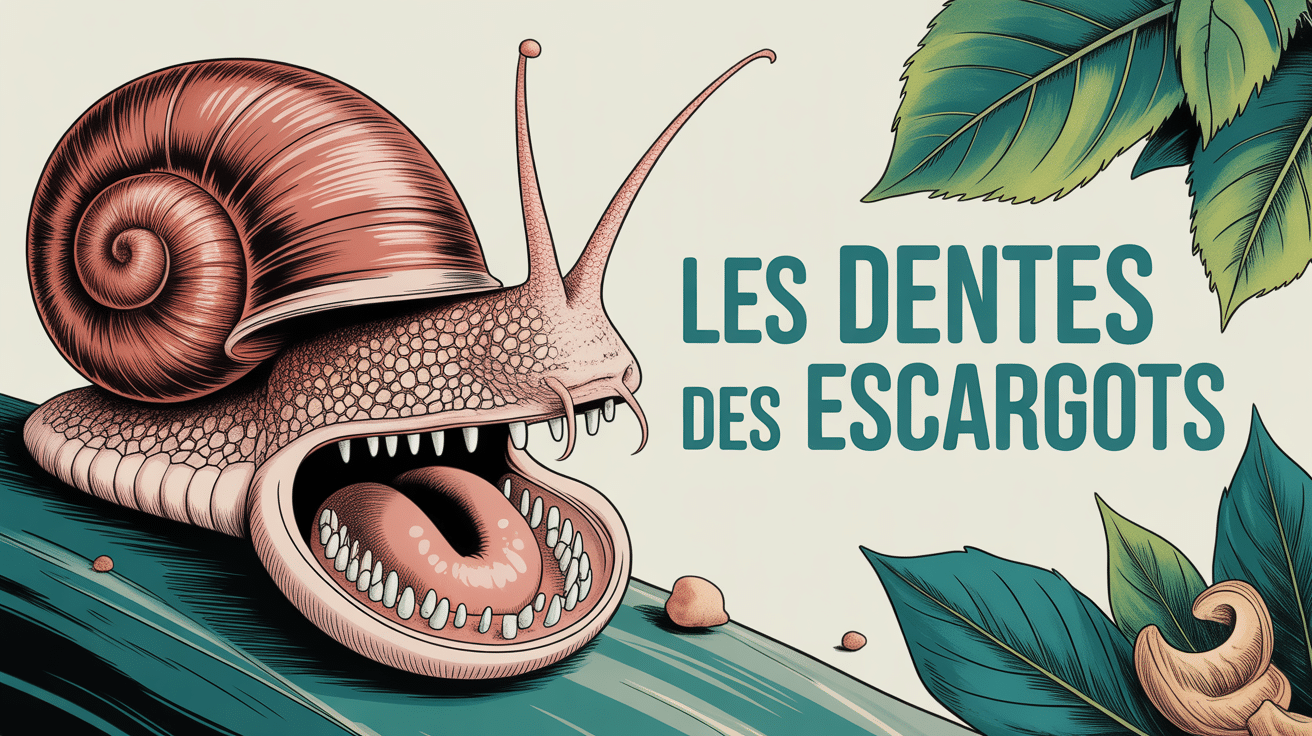 Illustration escargot géant et structure dentée