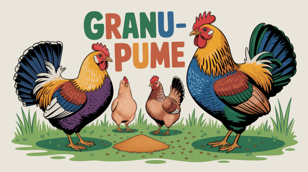 Poules plumage brillant granuplume