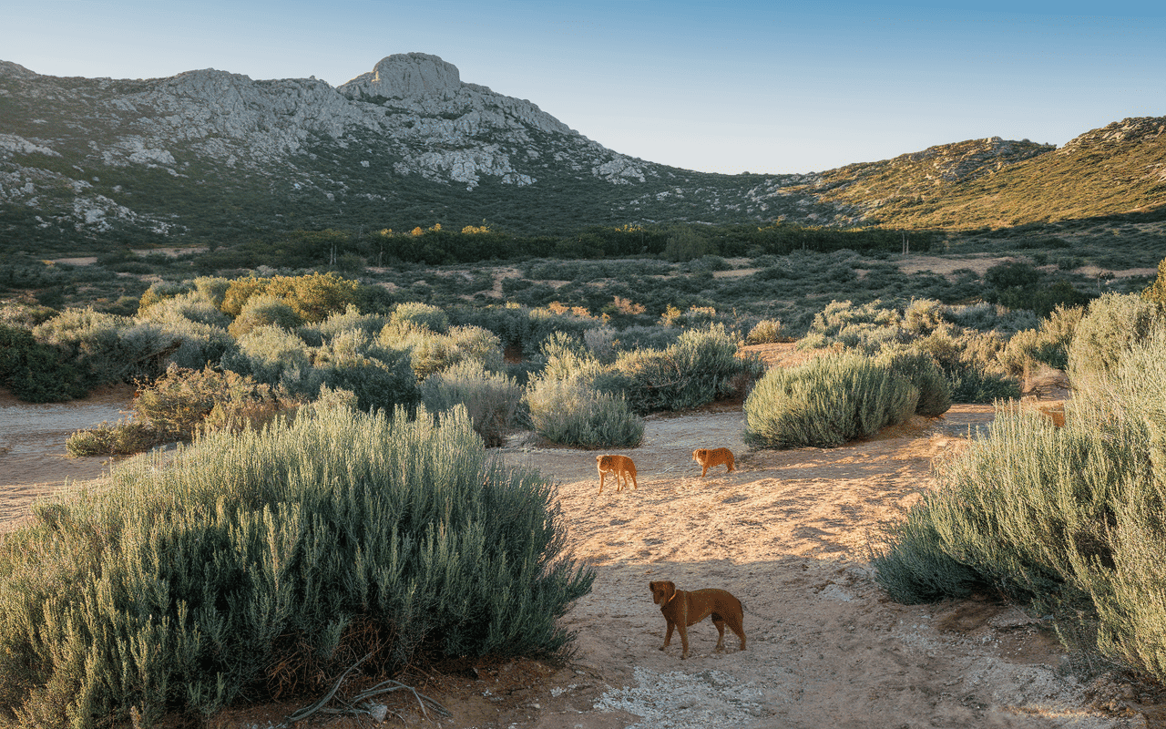 Habitat naturel de la mygale provençale en garrigue