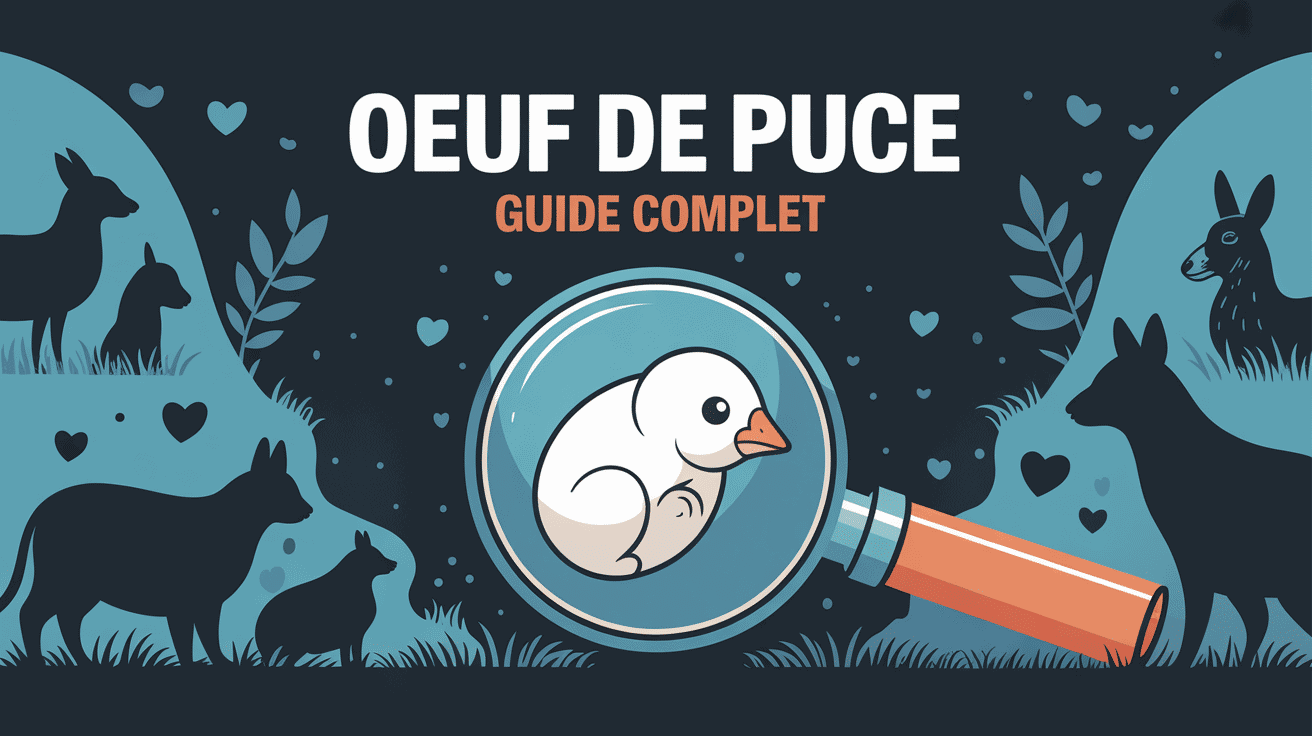 Oeuf de puce stylisé microscopique