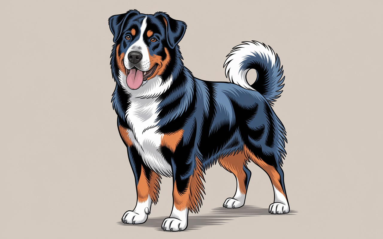 Portrait chien arlequin beauceron