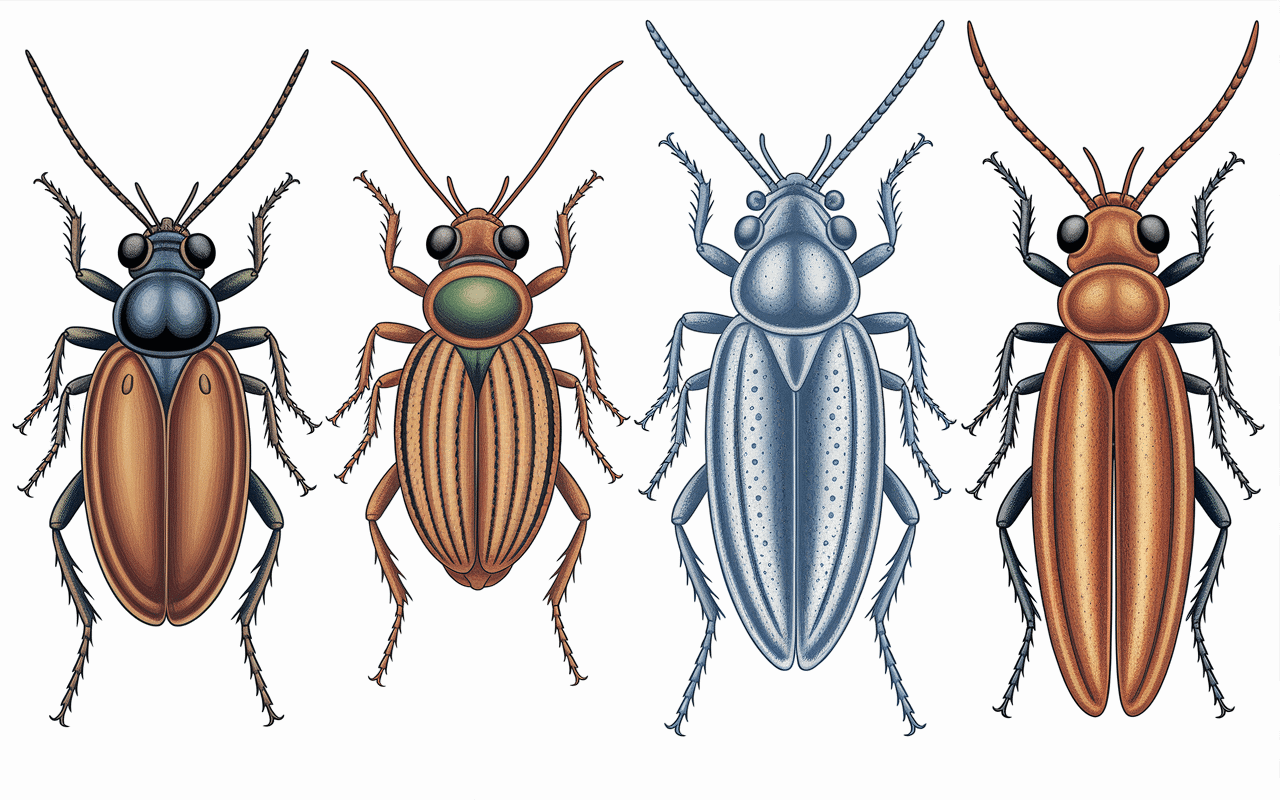 Comparatif insecte marron maison loupe
