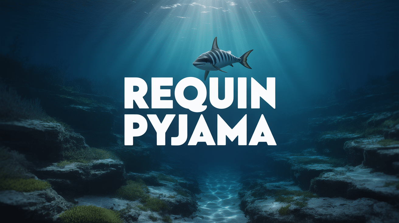 requins pyjama noir et blanc nage sous-marin rocheux