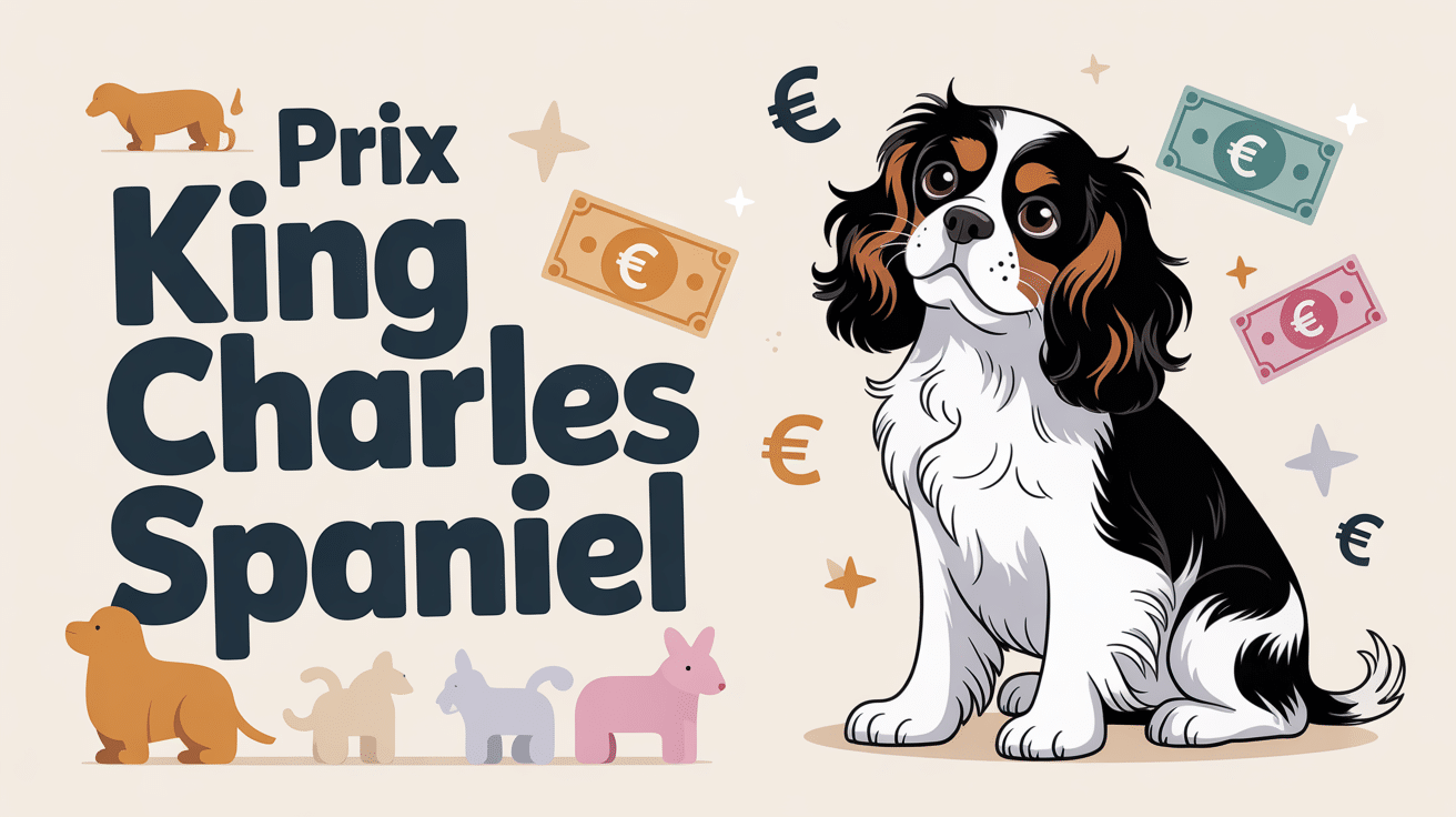 king charles prix illustration chiot et euros