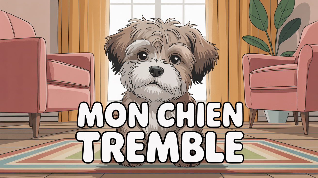 Mon chien tremble pourquoi petit chien inquiet sur tapis