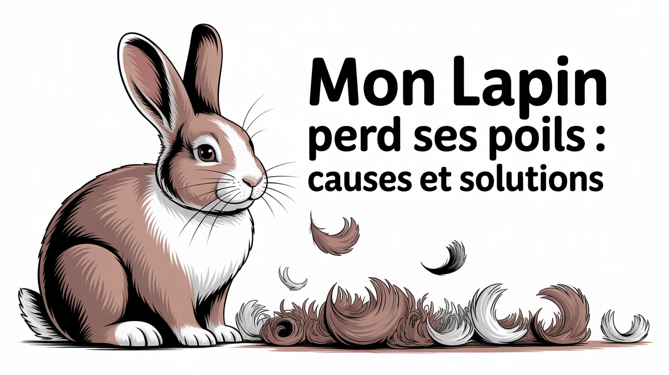 mon lapin perd ses poils illustration pelage brun blanc