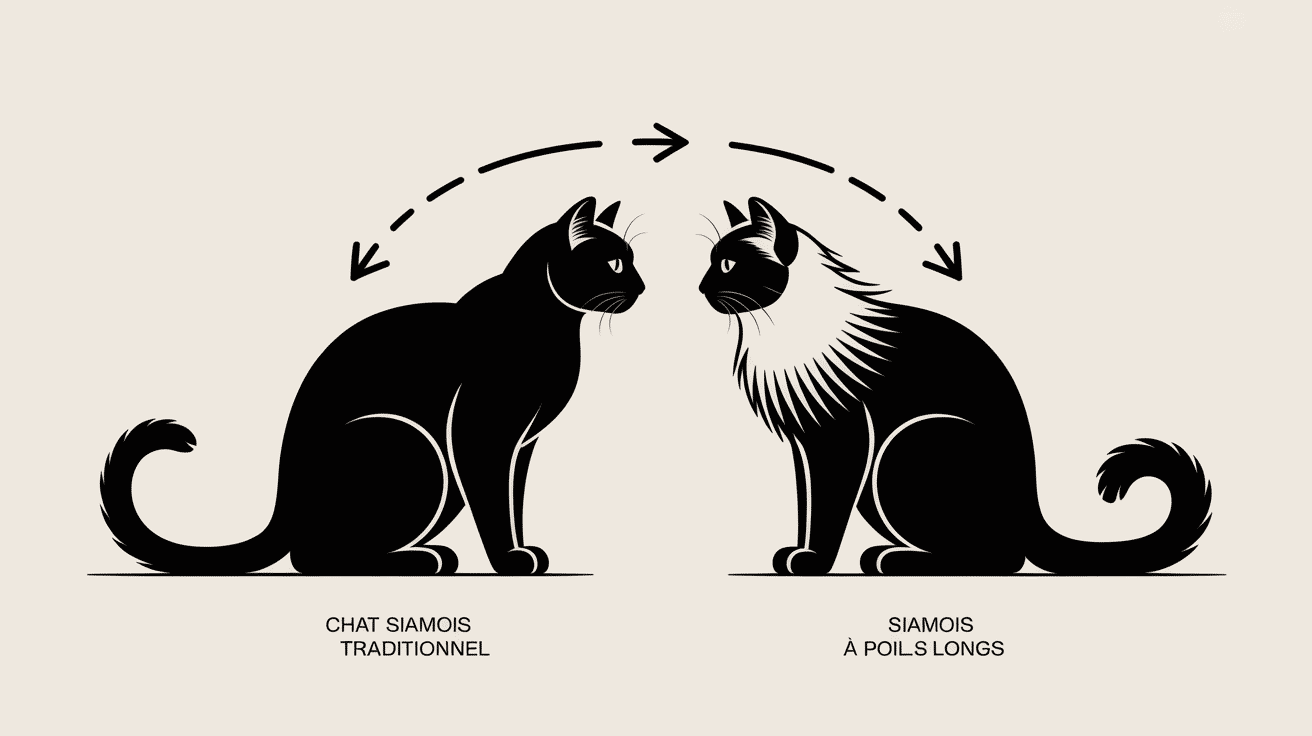 evolution siamois traditionnel vers siamois poils long