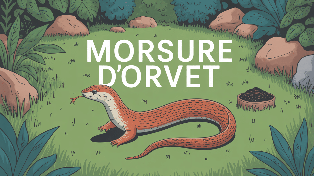 orvet morsure paisible dans jardin