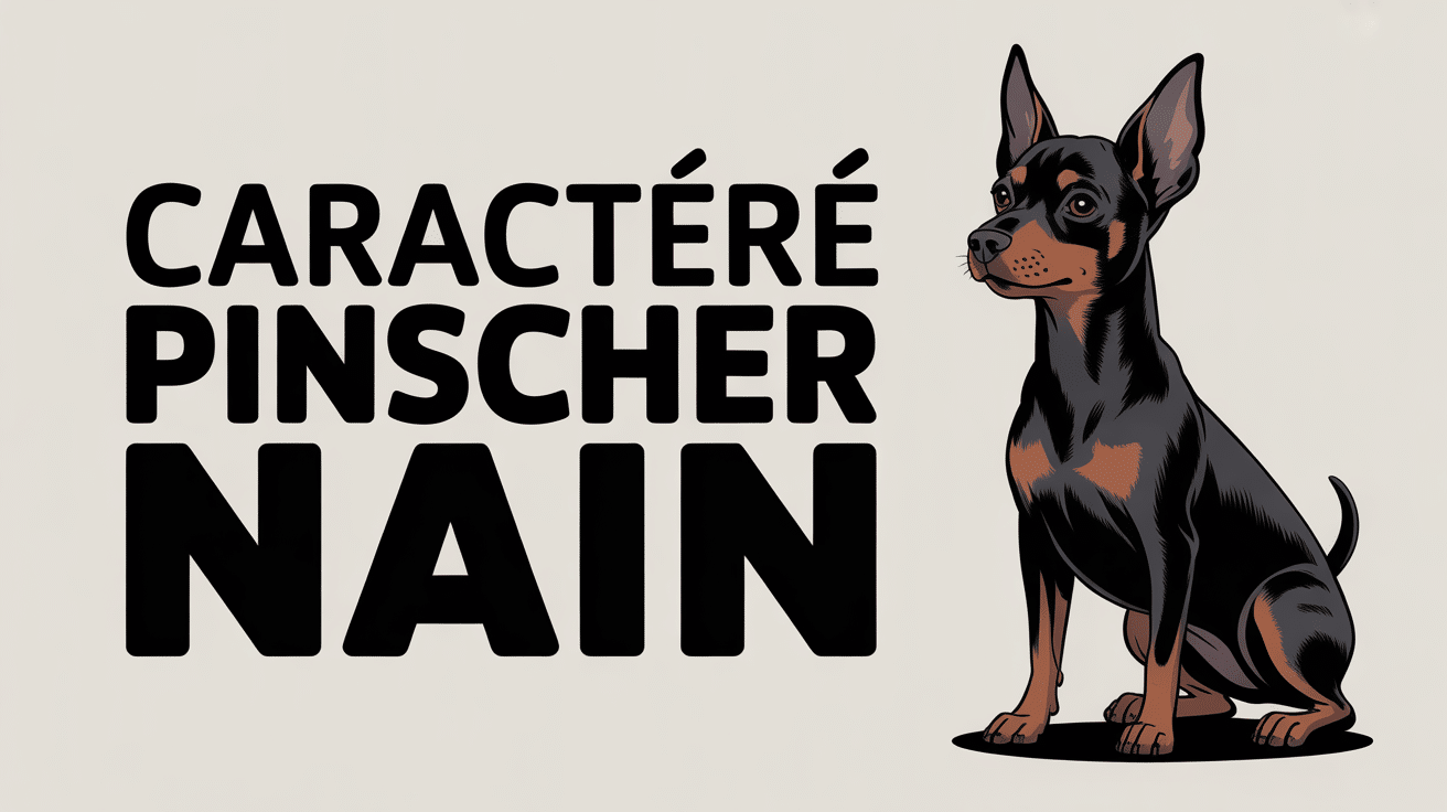 Pinscher nain caractère illustration chien alerte