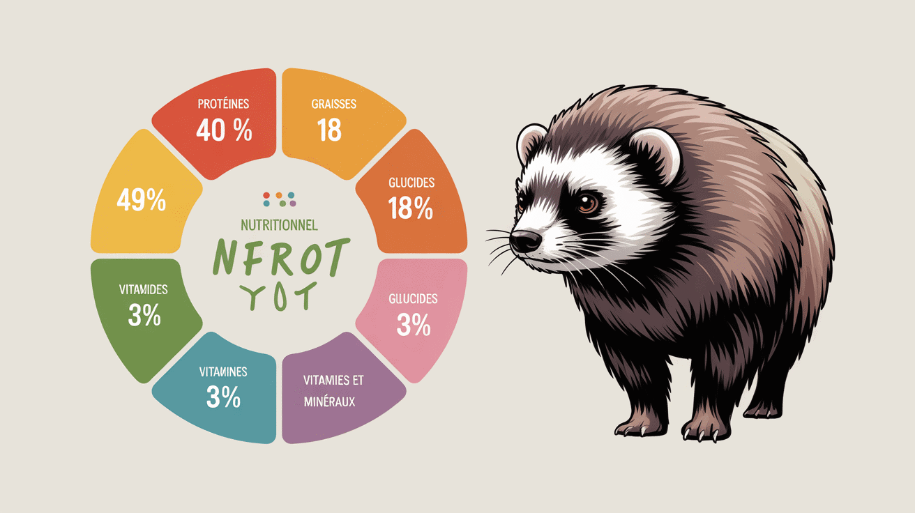 Que mange un furet diagramme protéines graisses