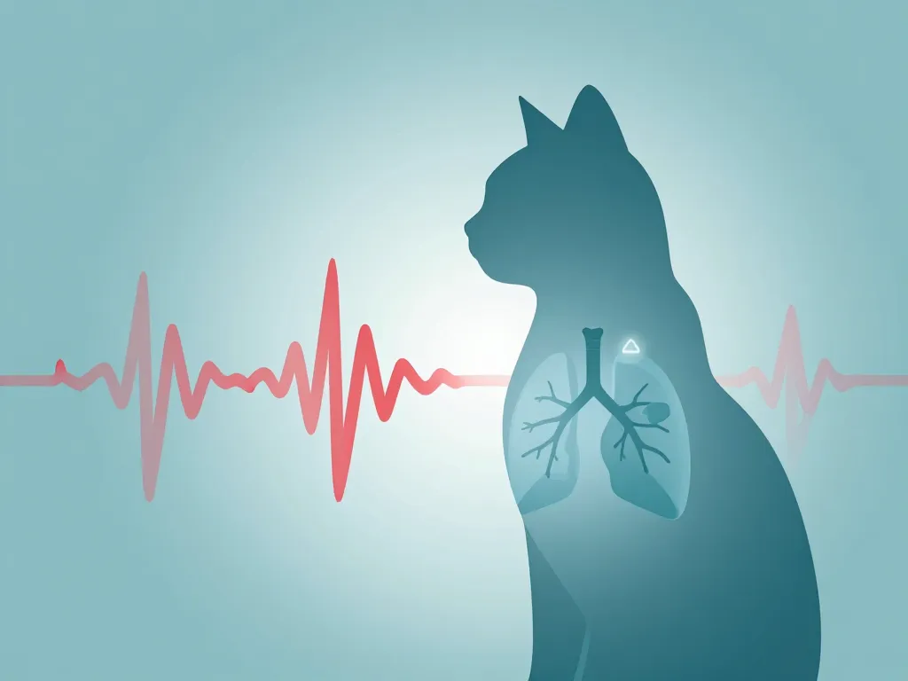 bruit de chat respiratoire anormal poumons coeur illustration