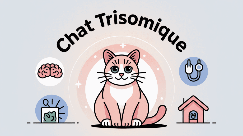 Illustration chat trisomique mythe, signes et vétérinaire