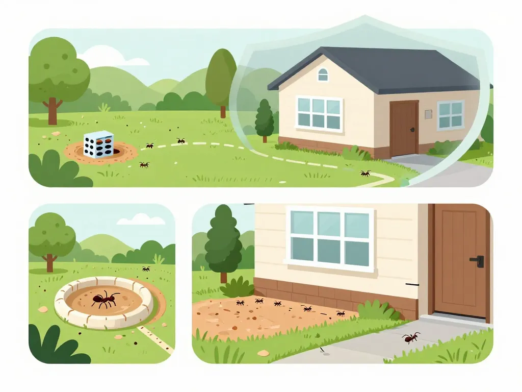 contrôle fourmi rouge appâts barrières et colmatage