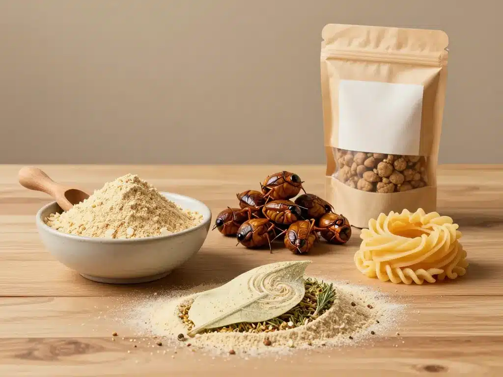 farine de grillon et snacks à base de grillon