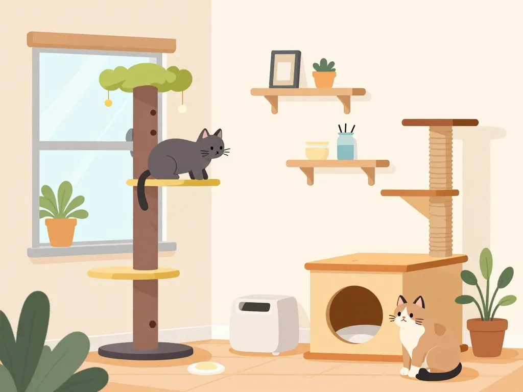 Intérieur optimisé pour chat d'appartement