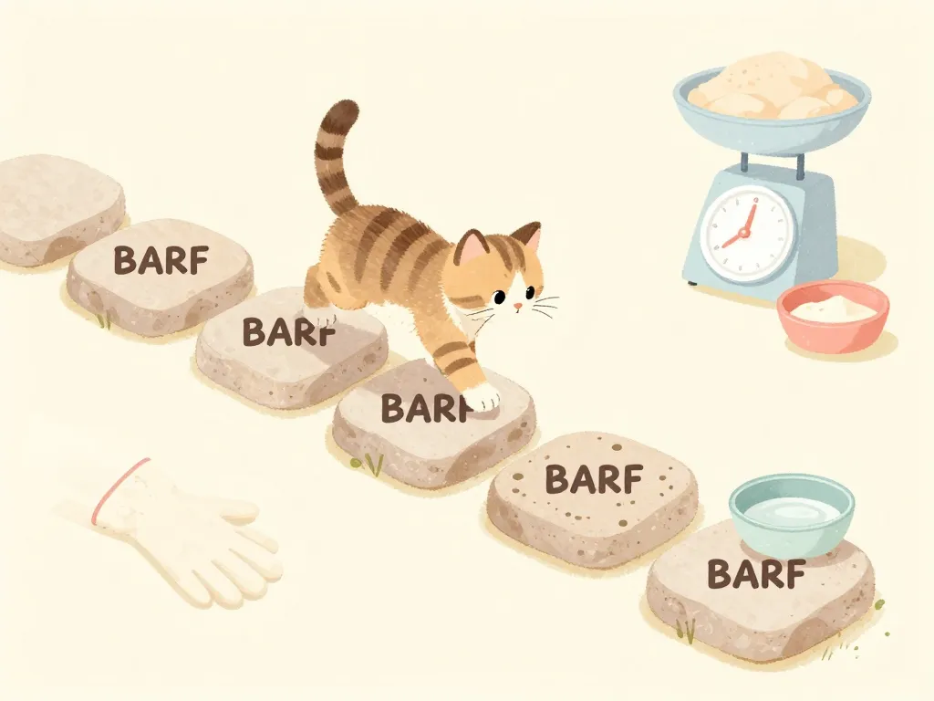 BARF chaton transition étapes sécurité
