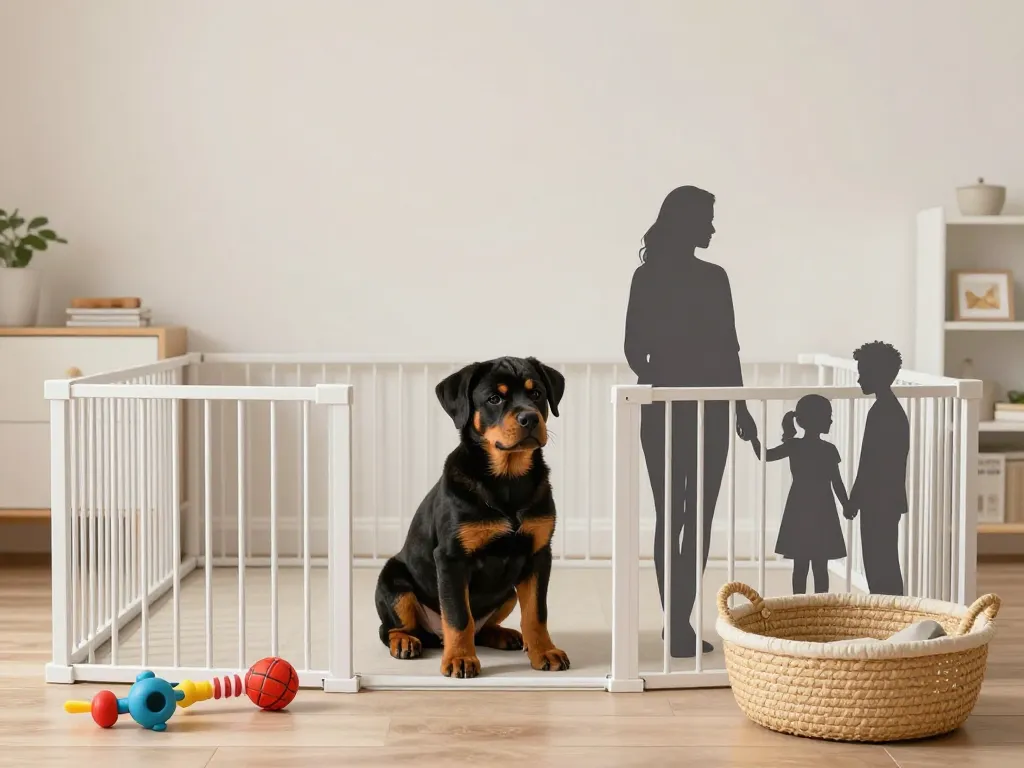 bebes rottweiler maison securisee famille