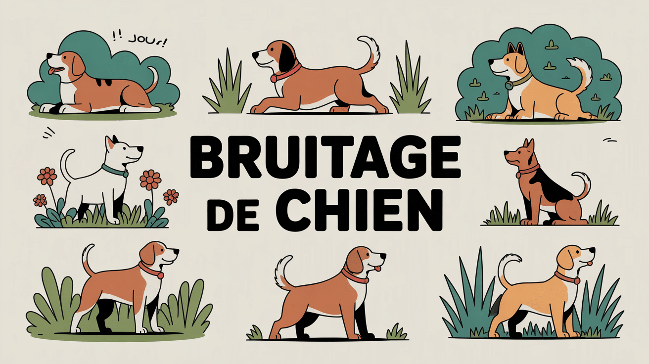 illustration créative bruitage de chien divers environnements