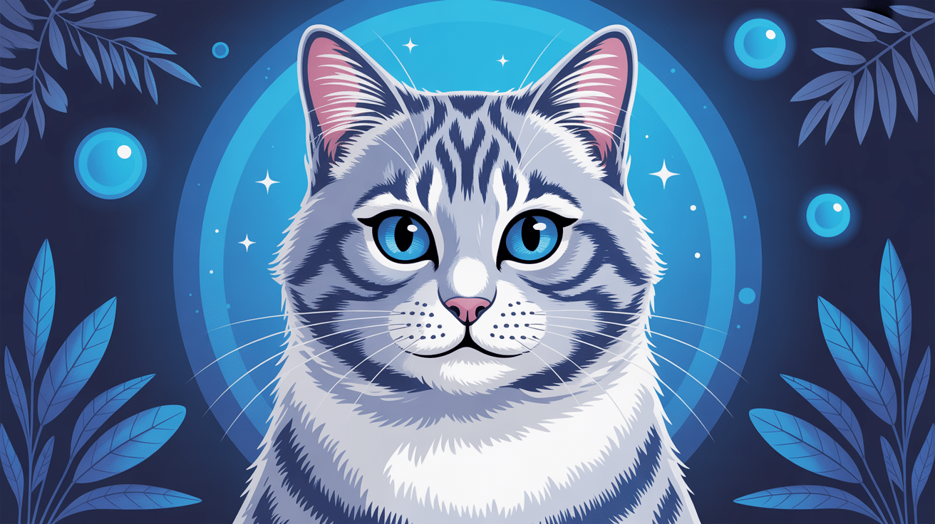 chat aux yeux bleus décor épuré