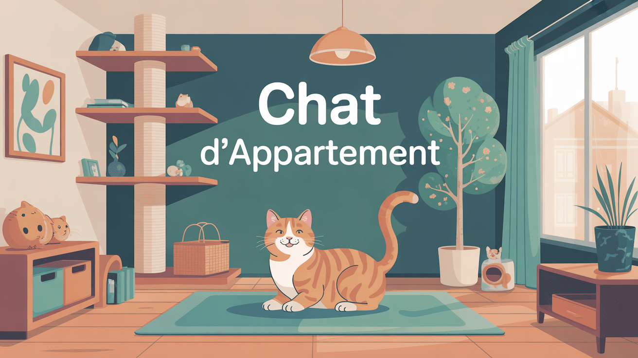 Chat d'appartement illustration espaces de vie