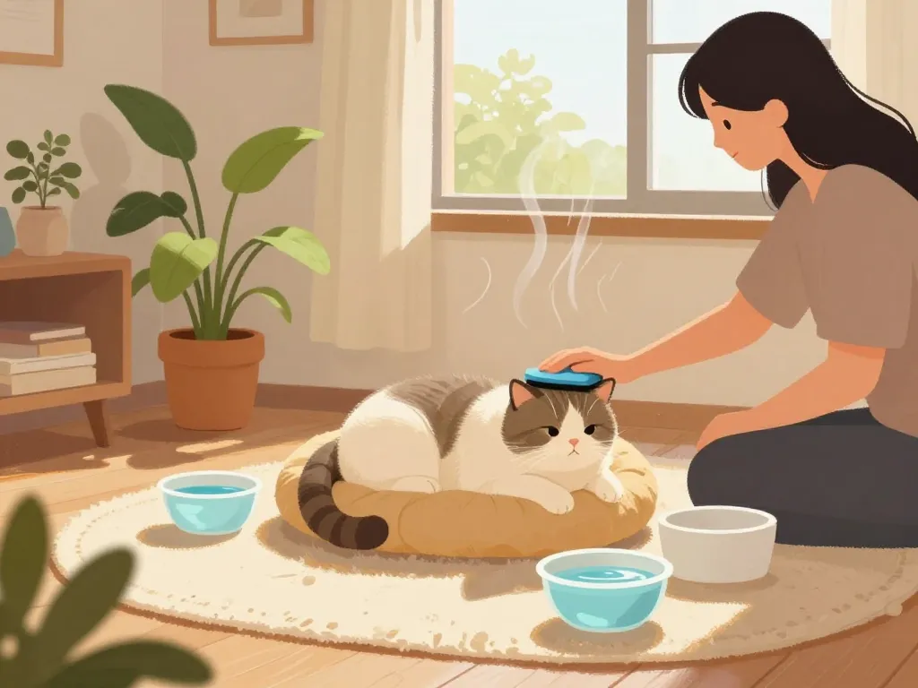 illustration quotidien chat nez écrasé