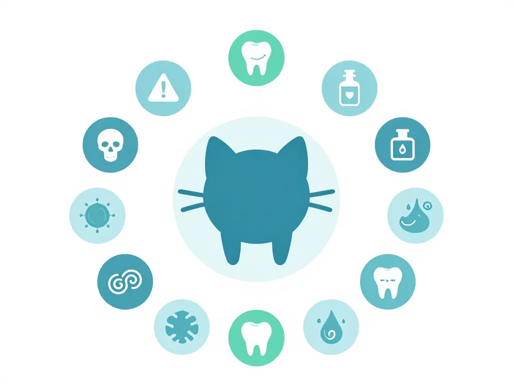 chat qui bave causes symptômes diagramme