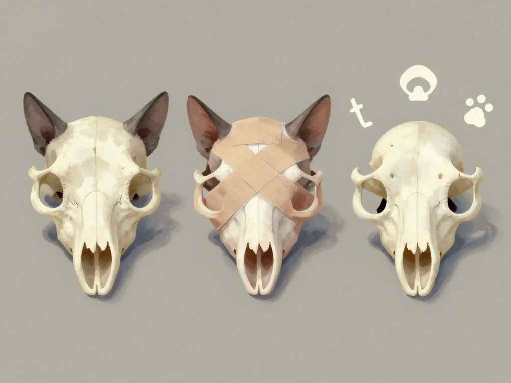 causes courantes chat tete plate deformations trauma et genetique