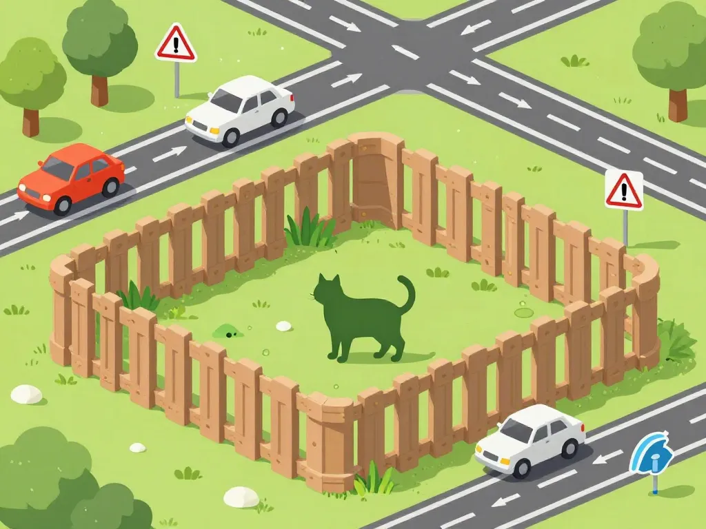 Chats écrasés prévention illustration extérieur sécurisé