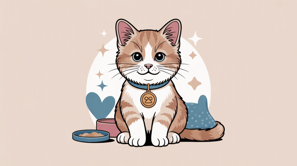 Collier chaton personnalisable sur chaton mignon avec médaille