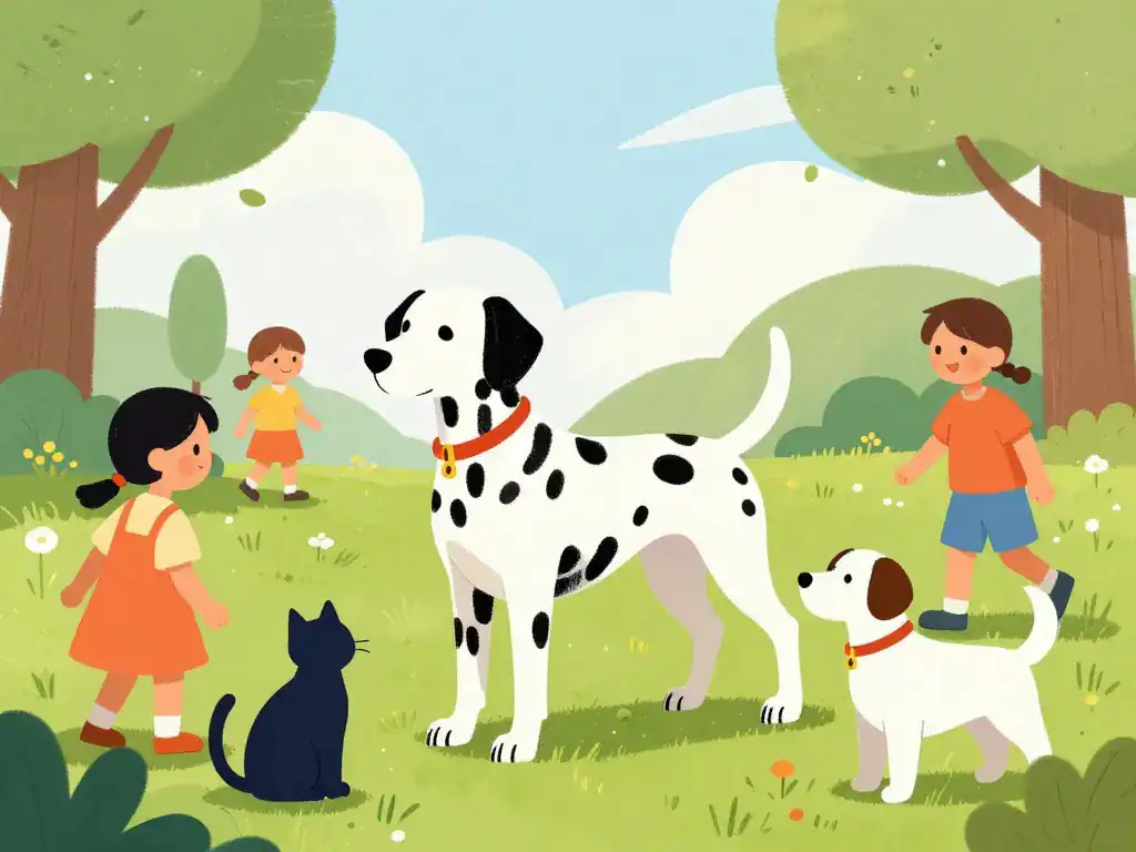 Dalmatien caractère interaction enfants animaux