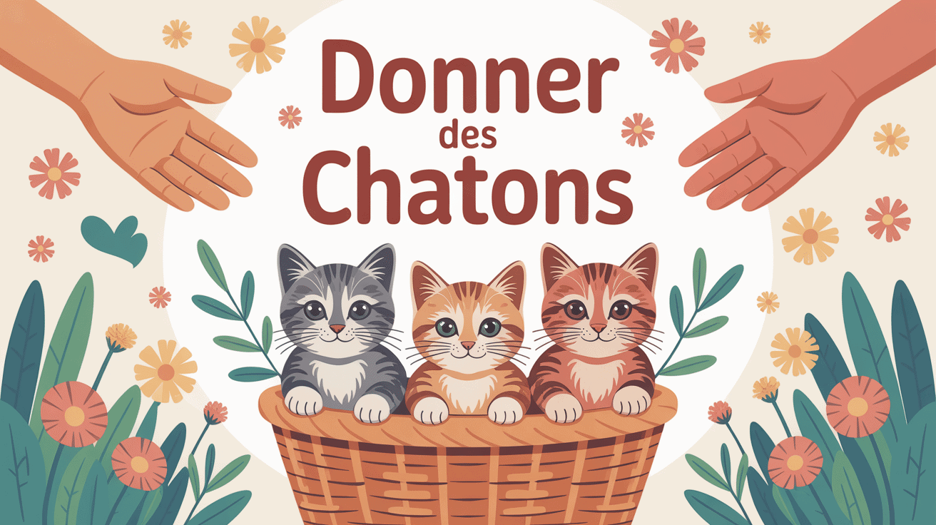 Illustration donner des chatons de façon responsable