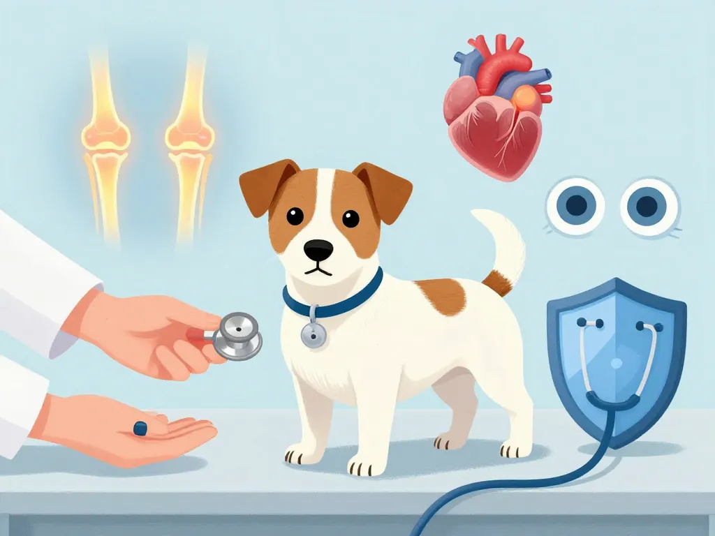 Illustration santé prévention Jack Russel chez le vétérinaire