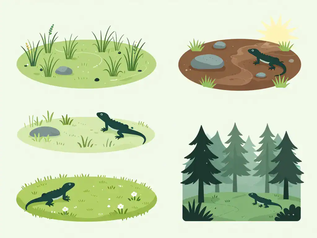 habitats du lézard vivipare concept diagramme