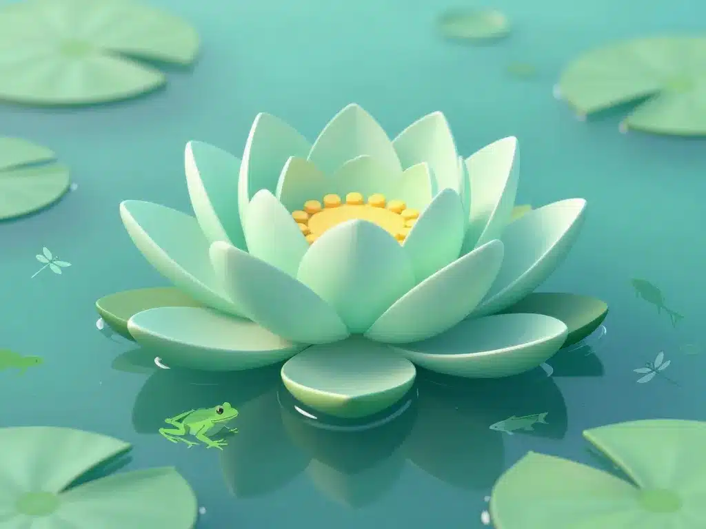 Image symbolique nénuphar animal plantes et animaux