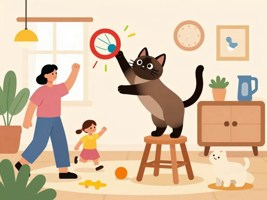 Chat tonkinois jeux interactions appartement