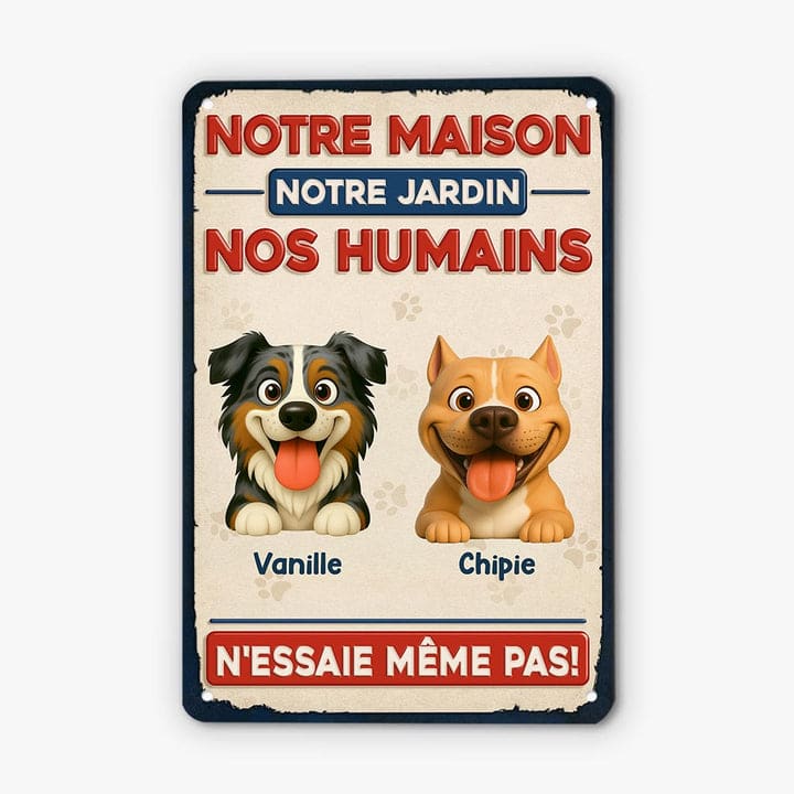 Plaque décorative pour la maison des amoureux des chiens