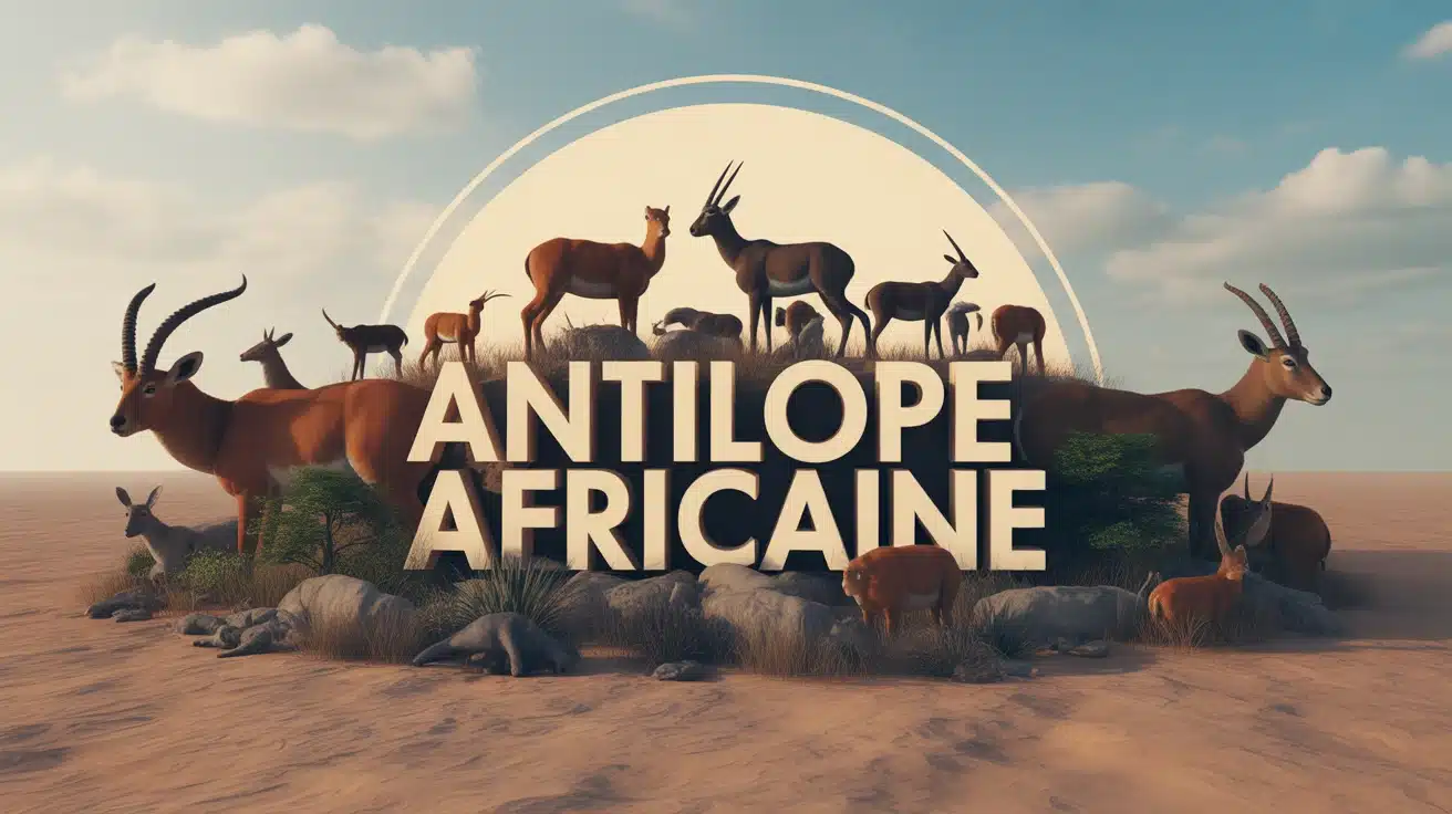 Antilope africaine dans la savane, diversité d’espèces