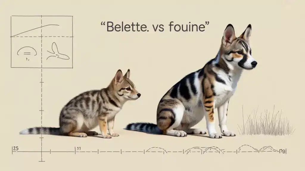 belette vs fouine : différences physiques