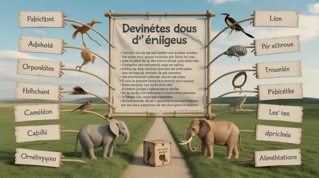 Devinettes sur les animaux avec 3 indices progressifs pour enfants