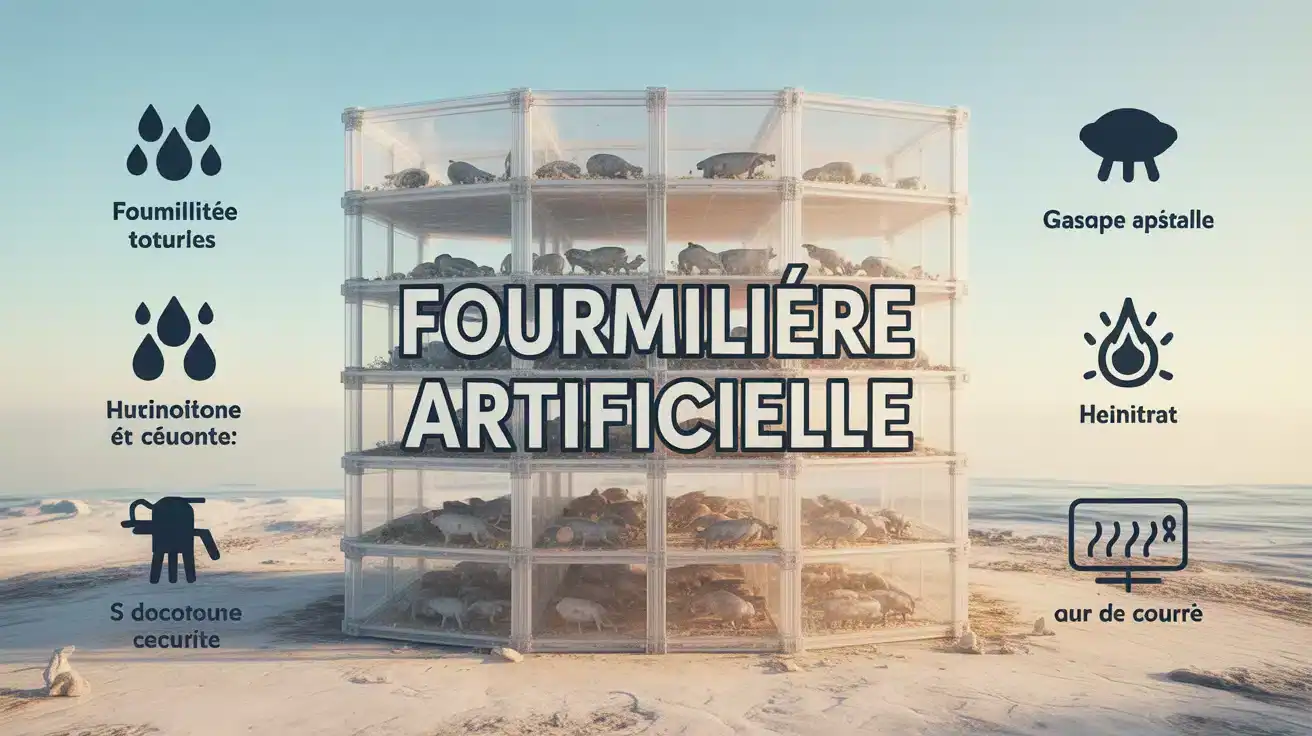 fourmilière artificielle en gel ou acrylique, habitat contrôlé