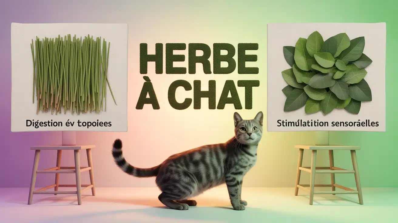 herbe à chat : aide digestion et poils du chat