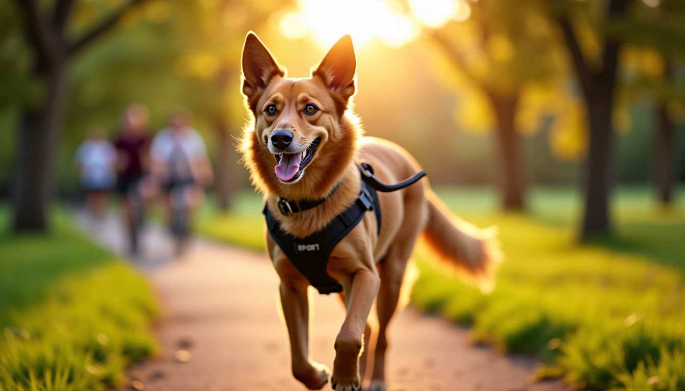 Illustration : ssoires d'extérieur pour chien k9 chez k9 unit, — chien actif en balade : les 7 accessoires k9 unit indispensables pour partir l'esprit tranquille