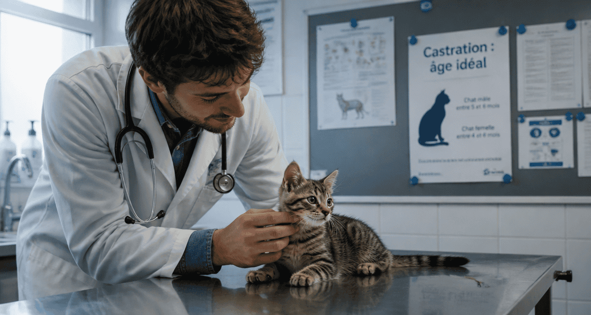 a quel age castrer un chat jeune tigré chez le vétérinaire