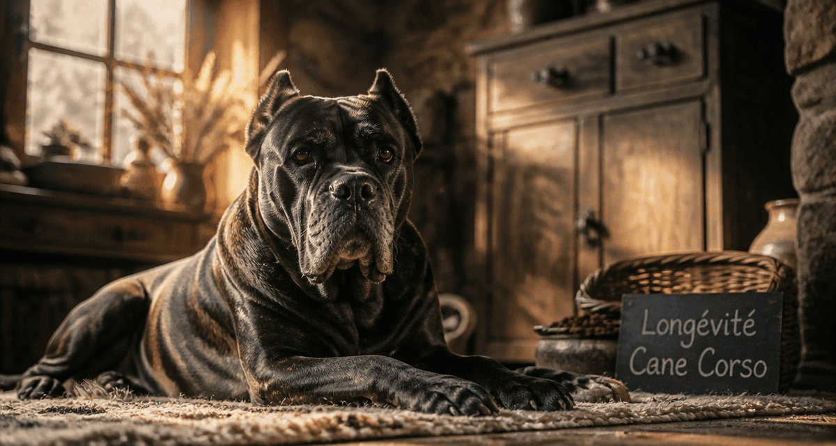 Cane Corso espérance de vie chien âgé salon