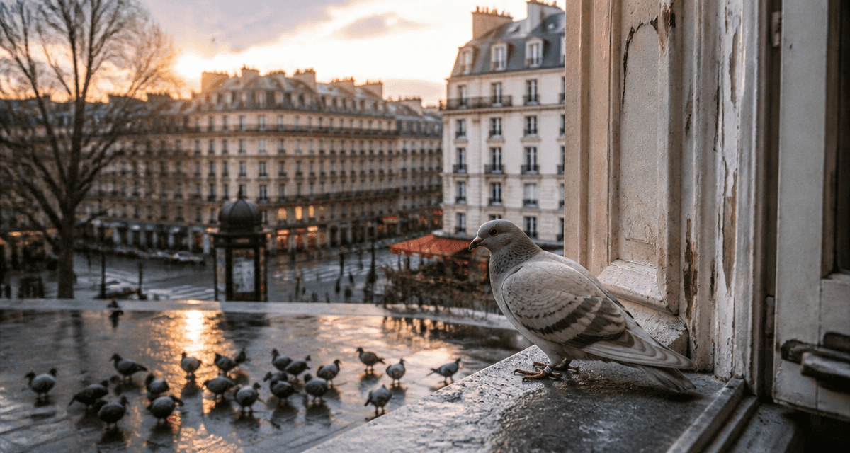 Durée de vie pigeon sur place urbaine française